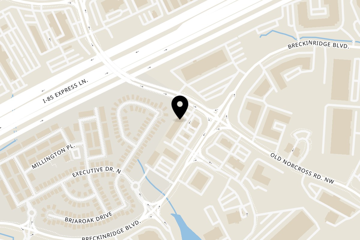 Map showing the location of Clove on 3083 Breckinridge Blvd #210 in Duluth